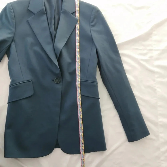 Theory Brixmill Betoken Virgin Wool Single Breasted Blazer Suit Jacket Blue 0 - Picture 16 of 17
